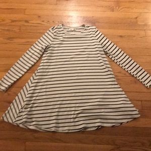 Glamorous White/Navy stripe swing dress - M